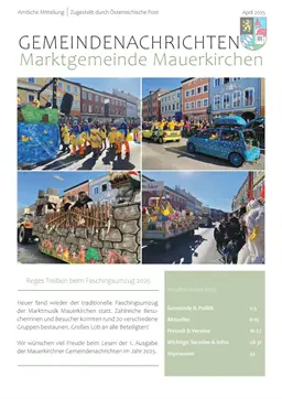 Cover der Ausgabe 04/2025 von den Mauerkirchner Gemeindenachrichten